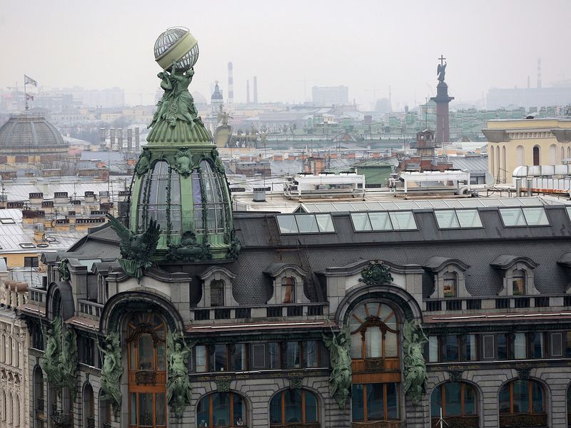 Экскурсия на крышу дома Зингера в Санкт-Петербурге